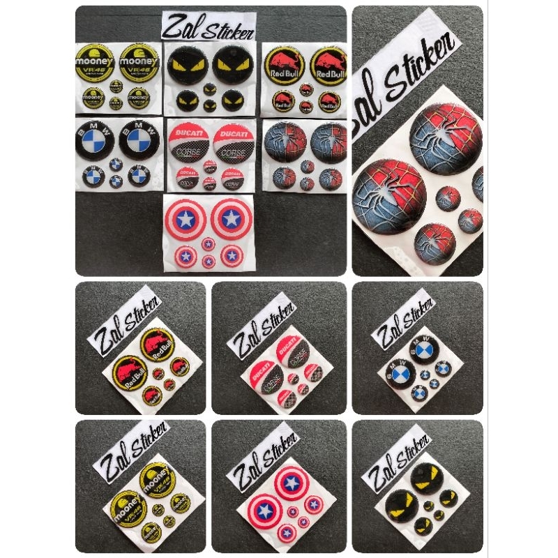 Jual sticker timbul emblem BMW red bull set nmax aerox timbul | Shopee ...
