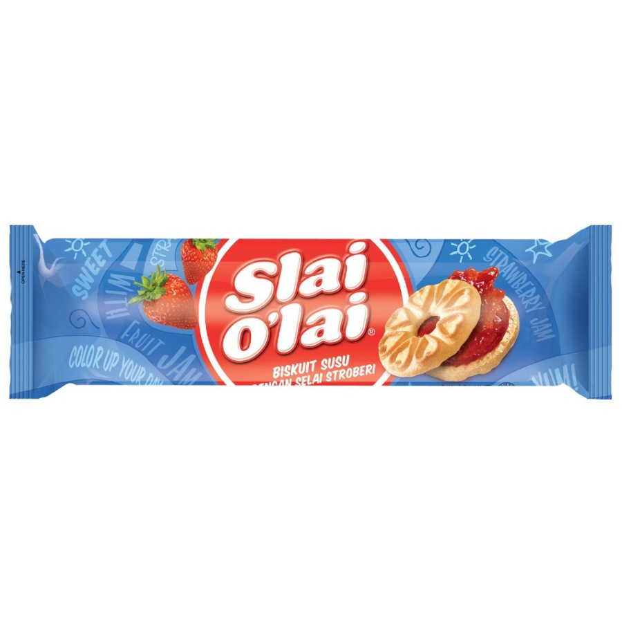 Jual Slai Olai Biskuit Selai Strawberry 128 gram | Shopee Indonesia