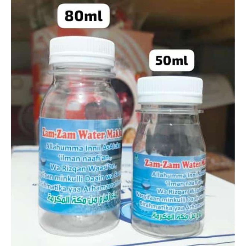 Jual BOTOL ZAMZAM 50ML & 80ML | Botol zamzam kosong 1 pack isi 25 ...
