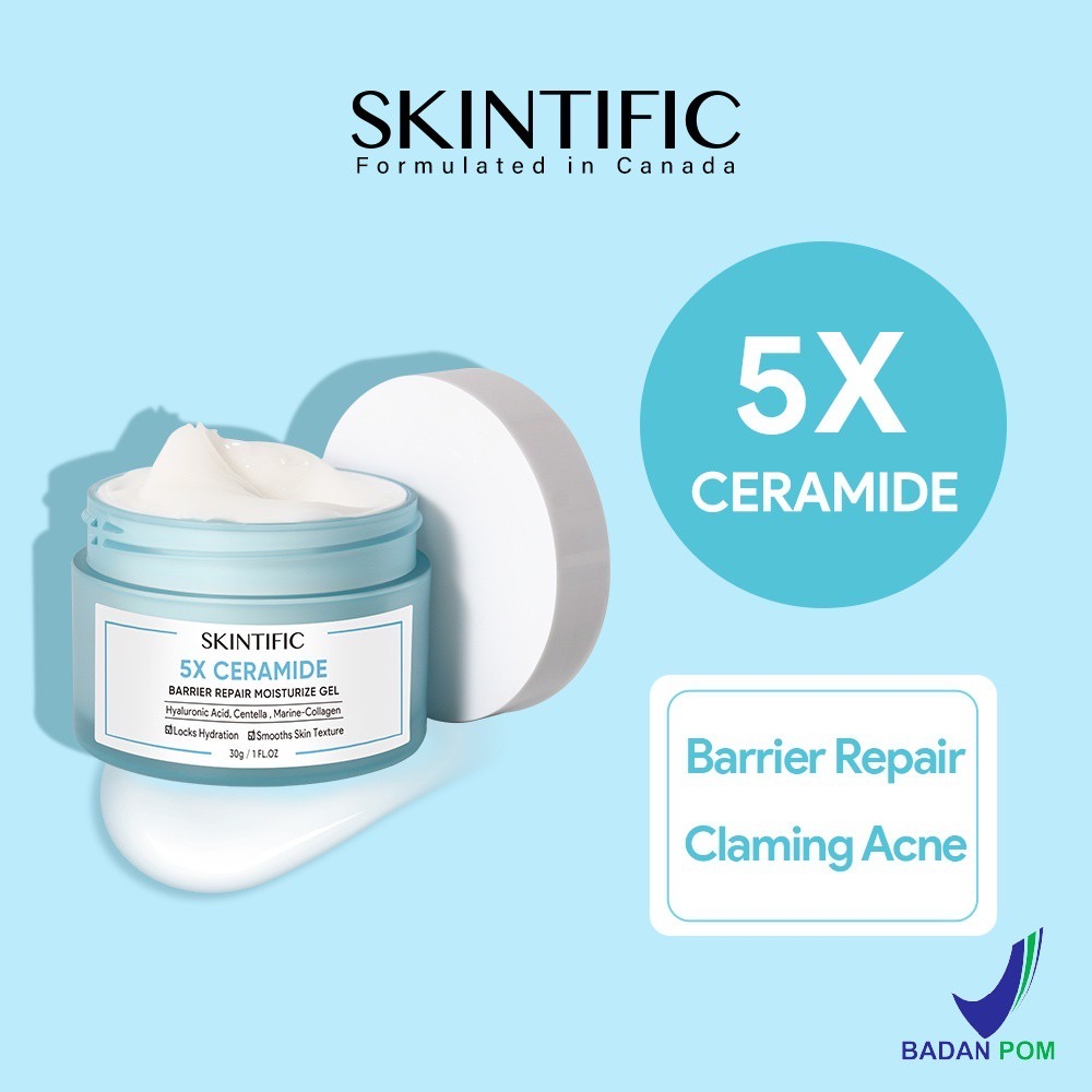 Jual SKINTIFIC Ceramide Moisturizer Niacinamide Moisturizer 30gr Face Foam Shopee Indonesia