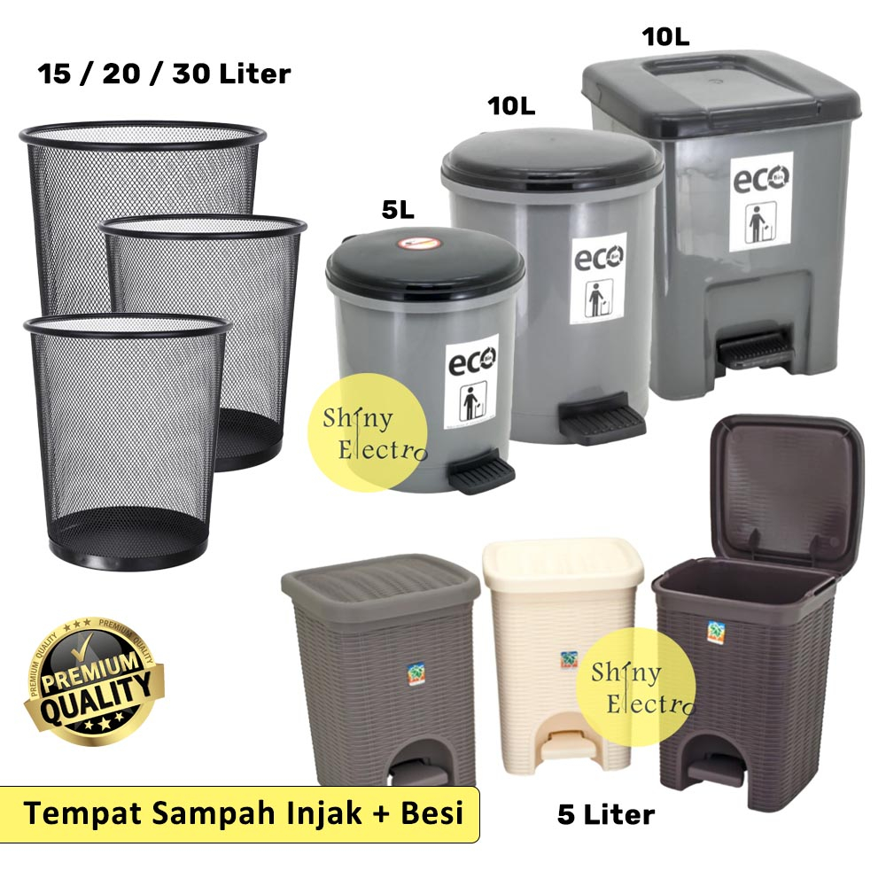 Jual Tempat Tong Sampah Plastik Injak Dan Besi Alumunium 5 10 15 20 30 L Liter Kamar Mandi 1933