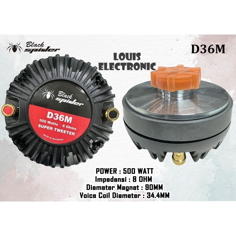 Jual Driver Tweeter Black Spider D36M 500 Watt ORIGINAL | Shopee Indonesia