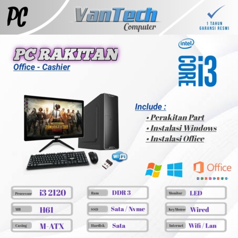 Jual Paket PC Rakitan Slim / Desktop Core i3 2100 / 2120 Fullset Siap ...