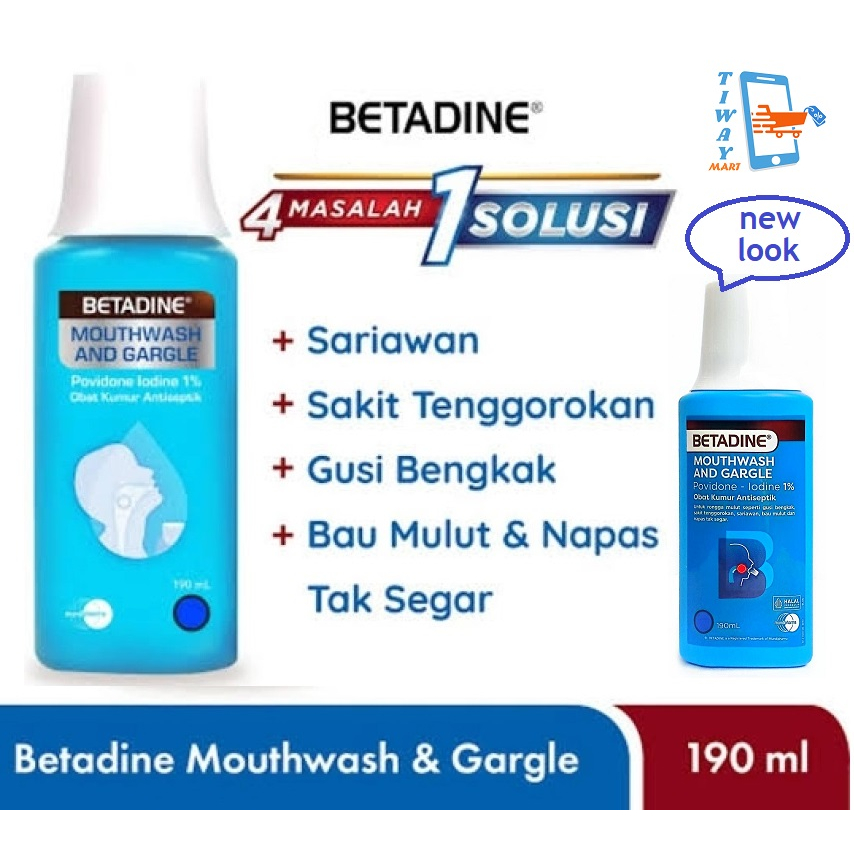 Jual BETADINE Mouthwash And Gargle 190 ml Shopee Indonesia