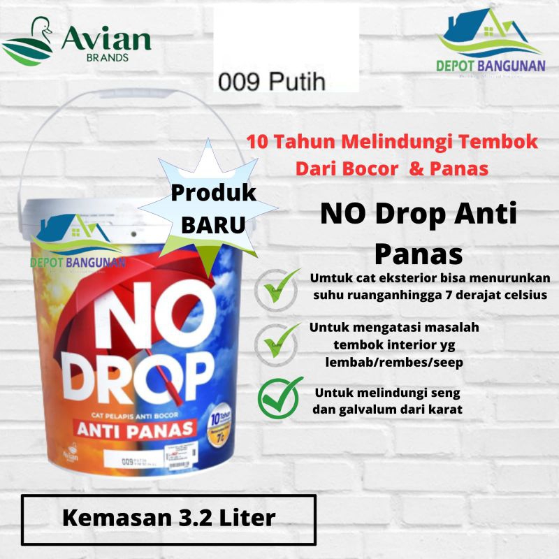 Jual Cat Tembok No Drop Anti Panas Pelapis Anti Bocor Waterproofing 32 Liter Shopee Indonesia 7568