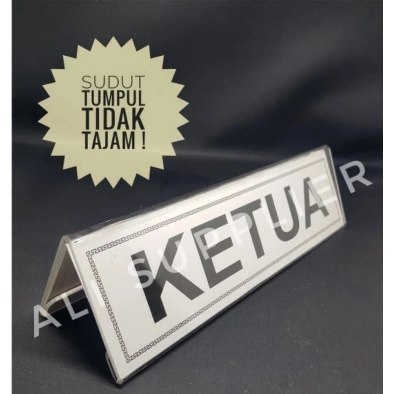 Jual SIGN HOLDER AKRILIK / ACRYLIC PAPAN NAMA MEJA / TENT CARD AKRILIK ...