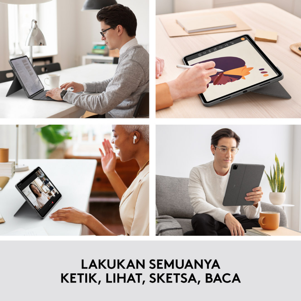 Logitech Combo Touch Keyboard Case untuk iPad Pro 12.9-inch (5th &amp; 6th generation) (3)