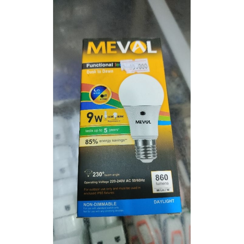 Jual Lampu Sensor Cahaya LED 9W - Putih MEVAL | Shopee Indonesia