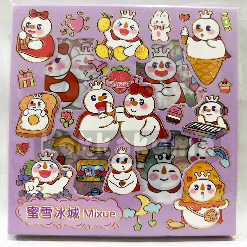 Jual ( KKM ) MIXUE Sticker Box Mix Karakter Snow King Es Krim ...