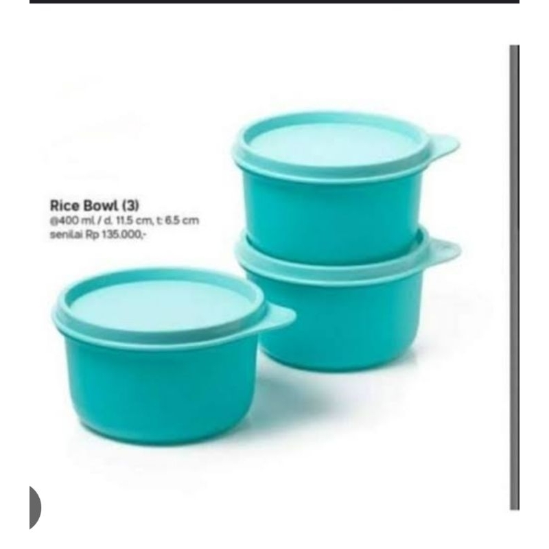 Jual Rice bowl 400 ml (1 pcs ) tupperware | Shopee Indonesia