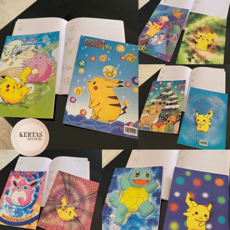 Jual Buku Tulis Sekolah Pokemon Pocket Monster Kartun 28 Lembar Boxy B5 ...