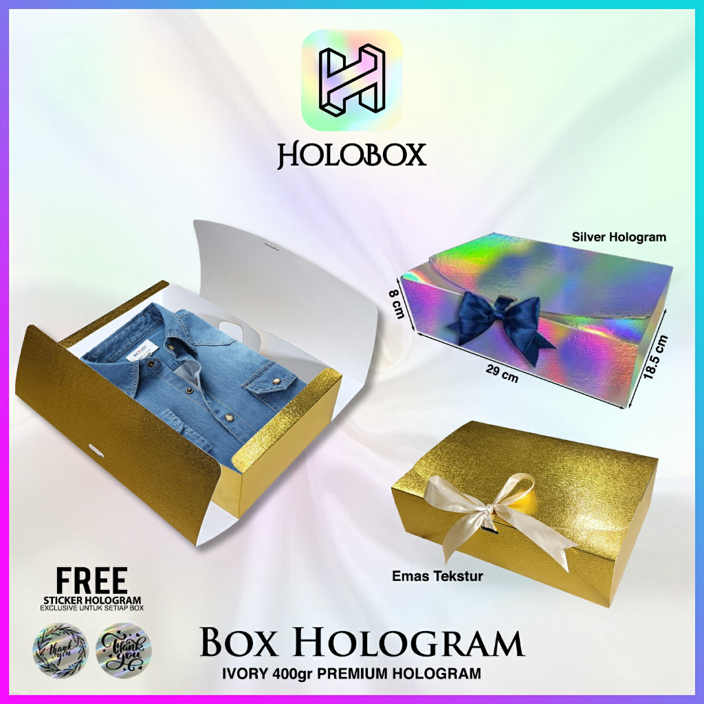 Jual Box Kado Mika Box Hologram T Box Hampers Premium