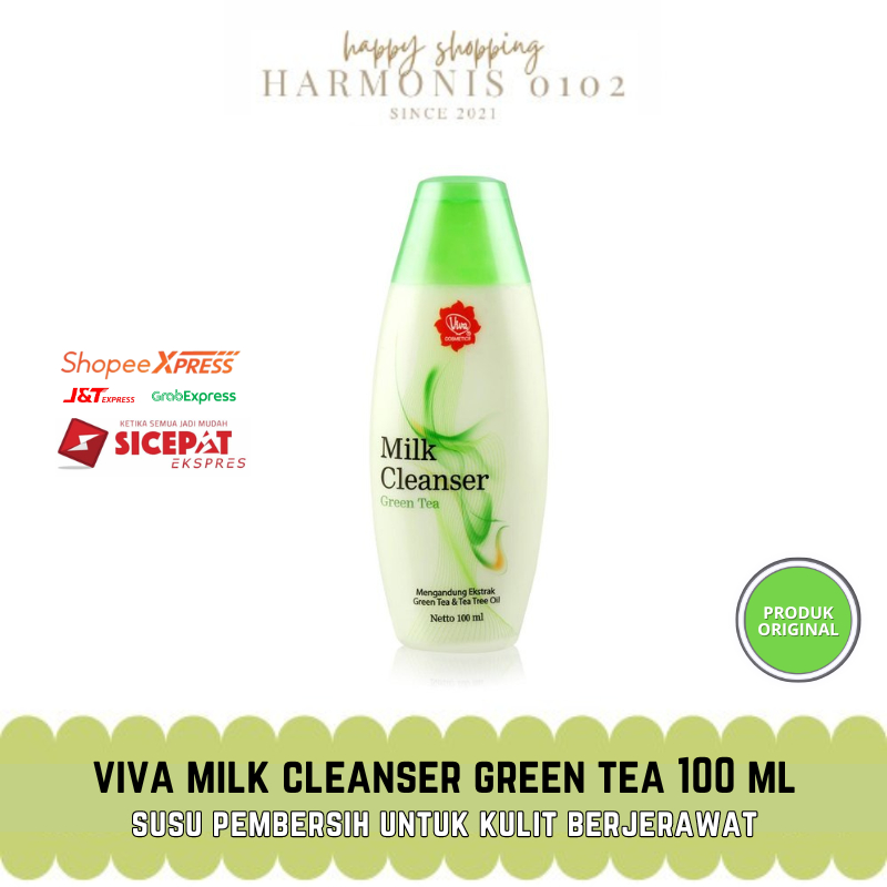 Jual Viva Milk Cleanser Green Tea 100mL Shopee Indonesia