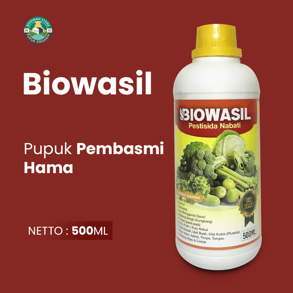 Jual Pestisida Nabati Pupuk Organik Biowasil 500 Ml Obat Hama Lalat Buah Semut Wereng Hijau 8966