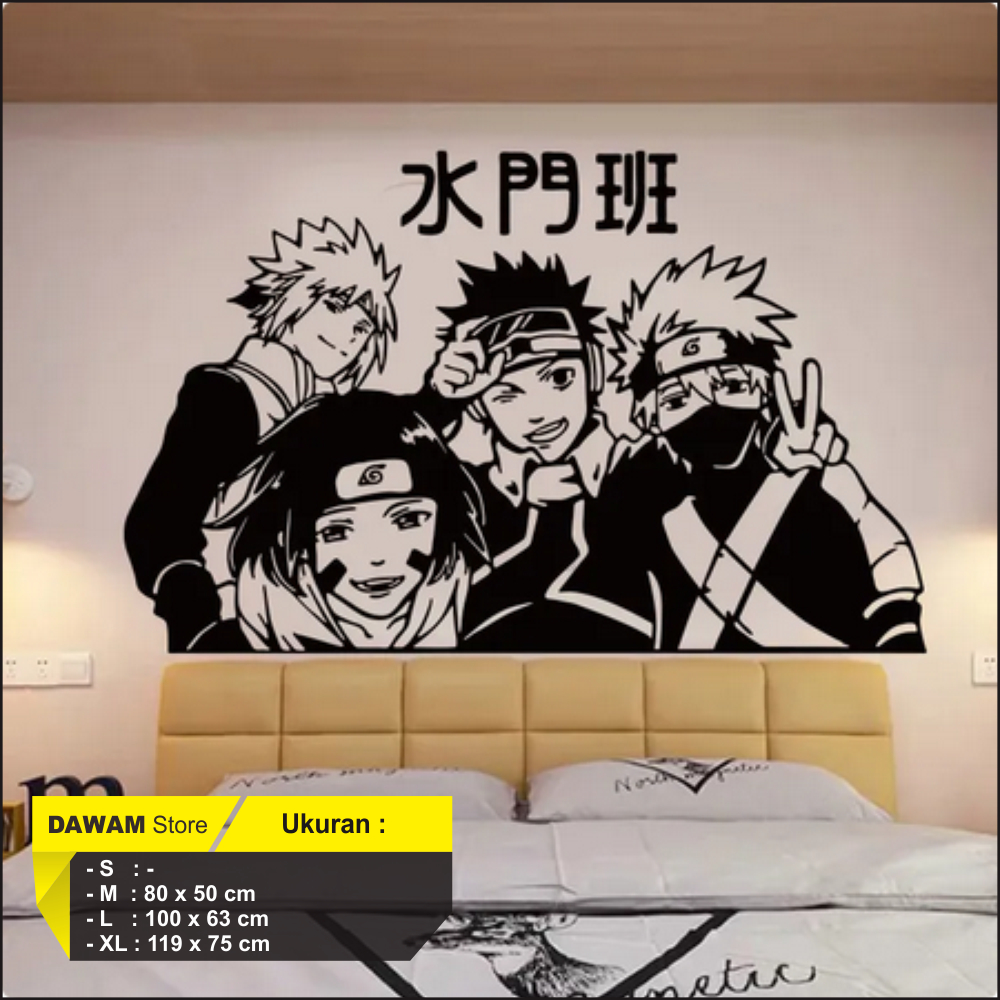 Jual Sticker Dinding Kamar Rumah Wall Sticker Anime Naturo Baruto ...
