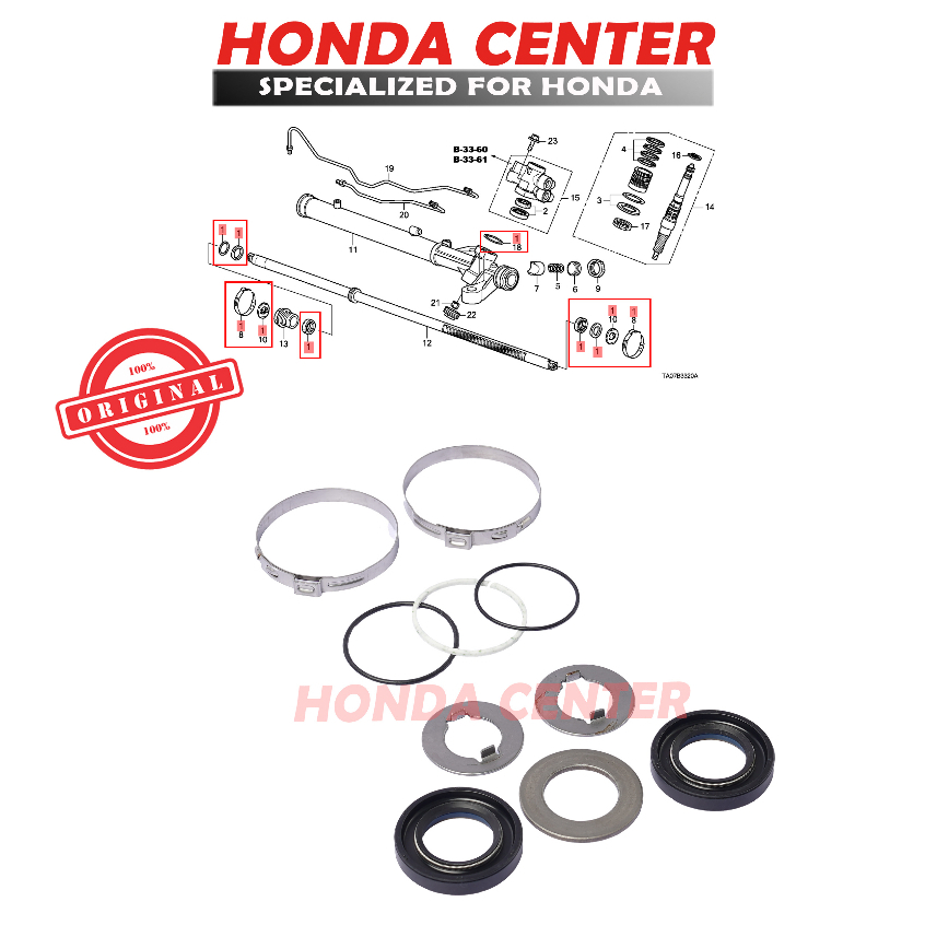 Kotek Rack And Pinion Seal Kit – For Honda Accord 4-Cylinder (2008-2012) – SK-8797