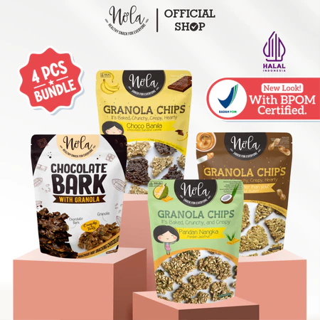 Paket Nola Granola Chips 4 Varian