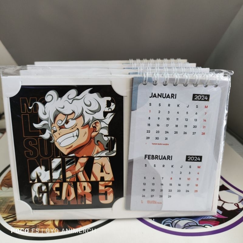 Jual Kalender Duduk Anime Jujutsu Kaisen One Piece Gojo Gear