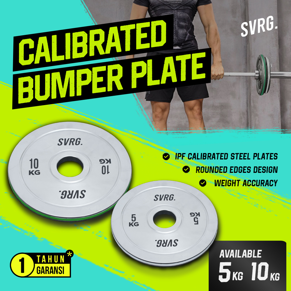 Jual SVRG. Calibrated Bumper Plates 10KG Steel Plates Steel Weight