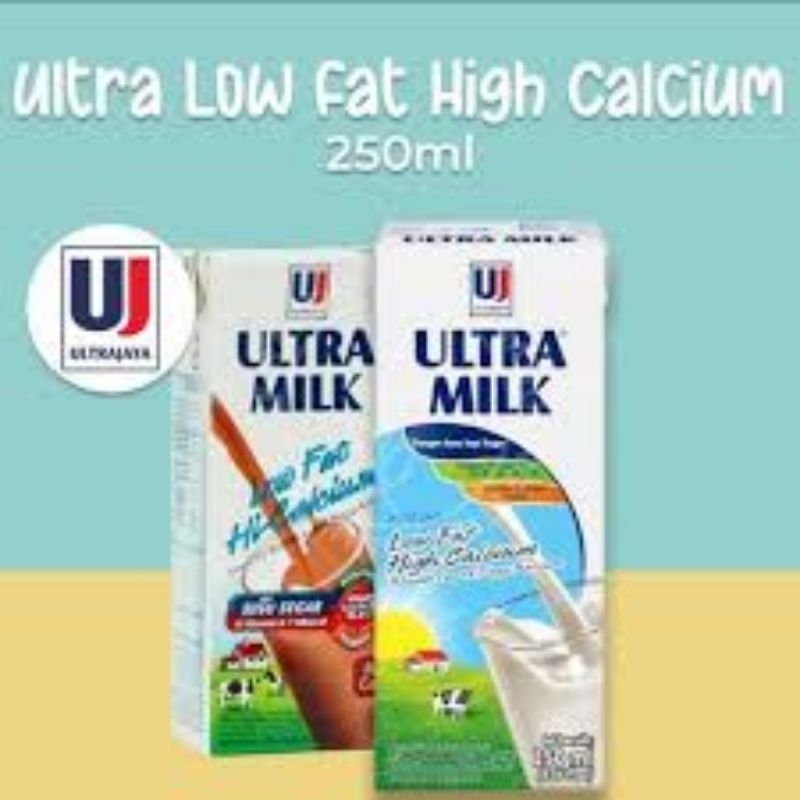 Jual Susu Ultra Milk Low Fat High Calcium Milk 250 Ml Shopee Indonesia 4056