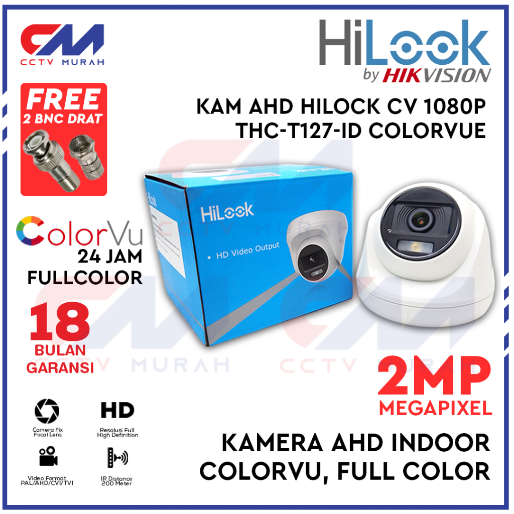 Jual Kamera Cctv Hilook Indoor 2mp Full Hd 1080 Colorvu Cctv Hilook