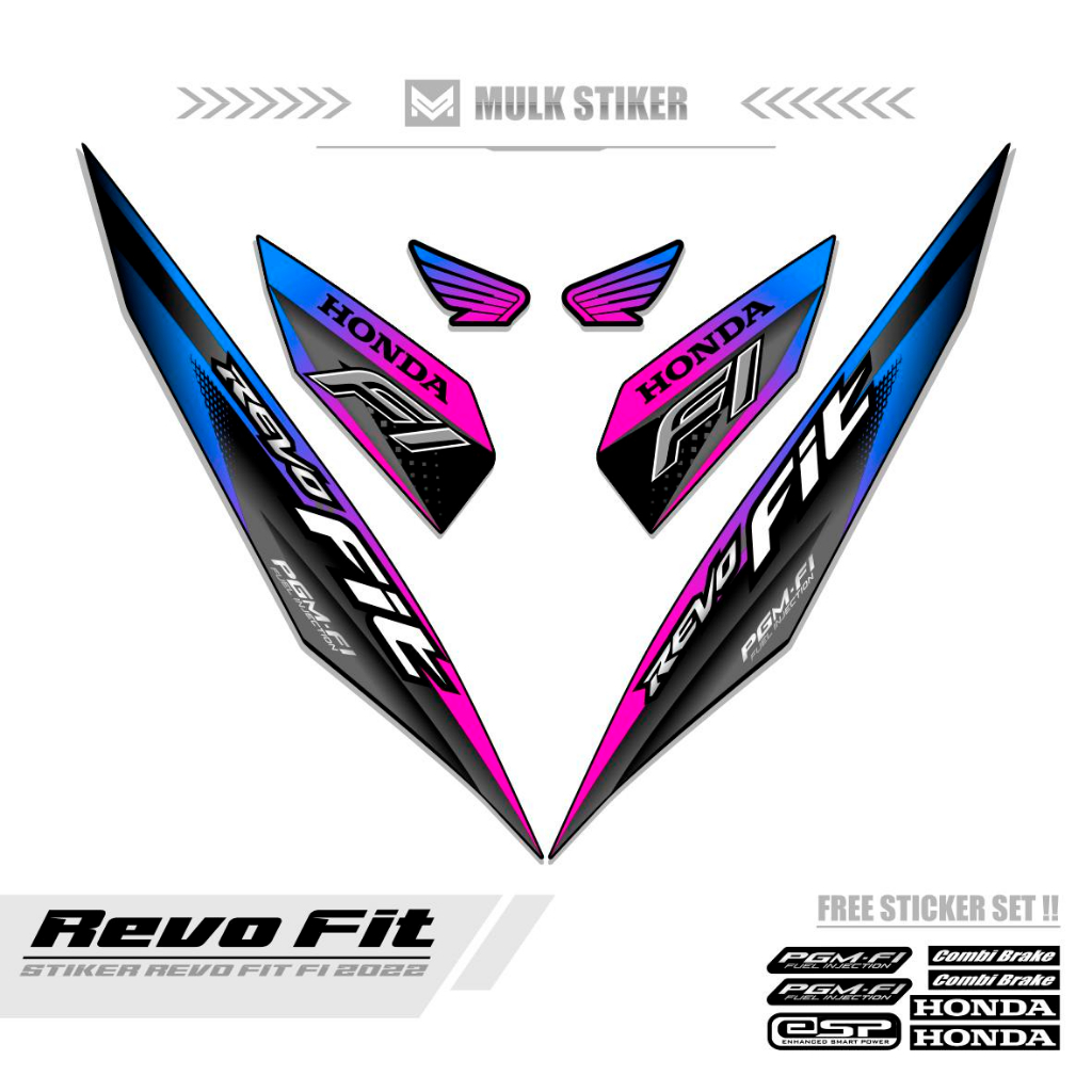 Jual Striping Revo Fit Motif Fi Stiker Revo Fit Sticker Revo