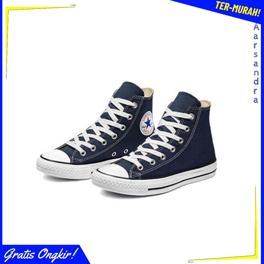 Jual Sepatu Converse Navy Klasik Tinggi All Star Chuck Taylor Sneakers