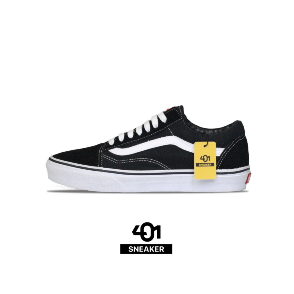 Jual Sneakers Vans Old Skool Classic Black White Authentic 100 Bnib