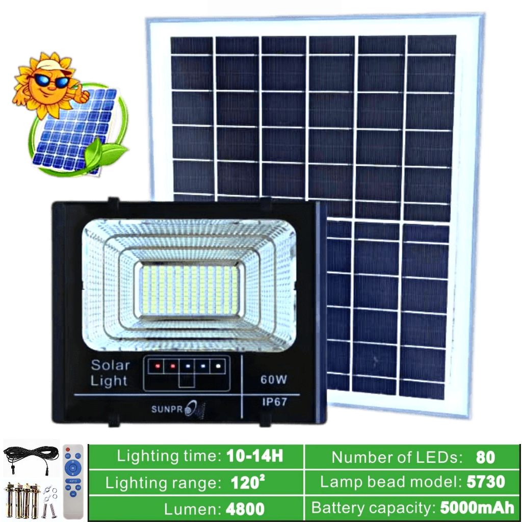 Jual Lampu Sorot Led Solar Light SUNPRO S-60 | Lampu SUNPRO S 60 Lampu ...