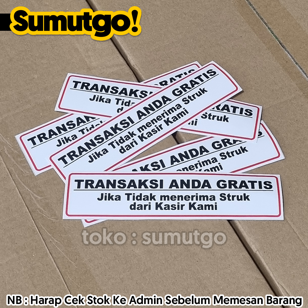 Jual Stiker Set Kasir & Transaksi Anda Gratis Jika Tidak Menerima Struk ...