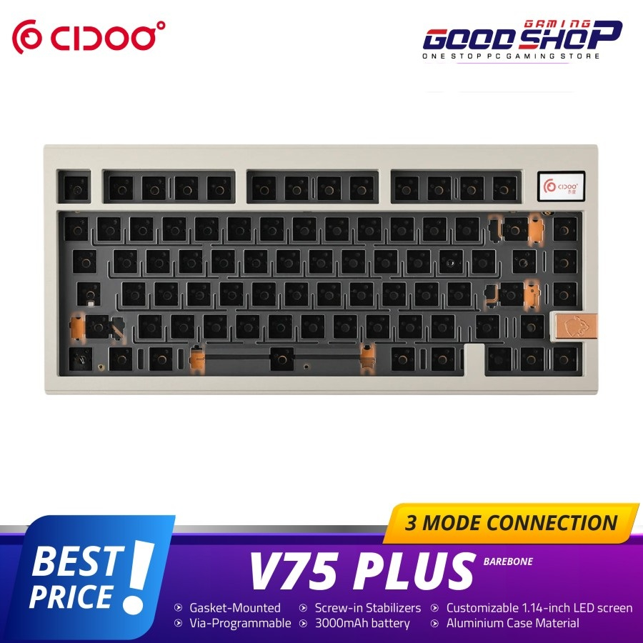 Jual CIDOO V75 Plus BAREBONE - Mechanical Keyboard | Shopee Indonesia