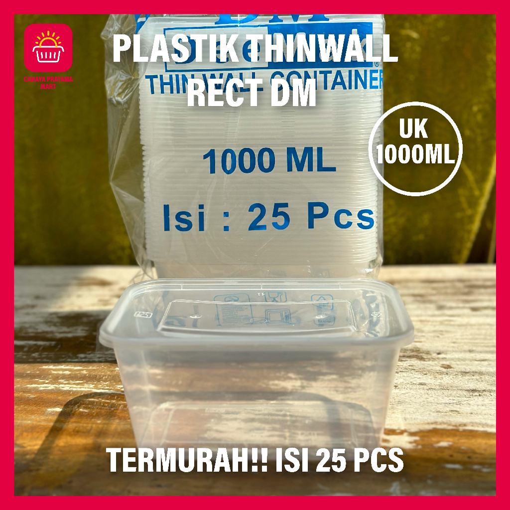 Jual Thinwall Rectangle Kotak Makan Plastik Box Mika Thinwall Wadah