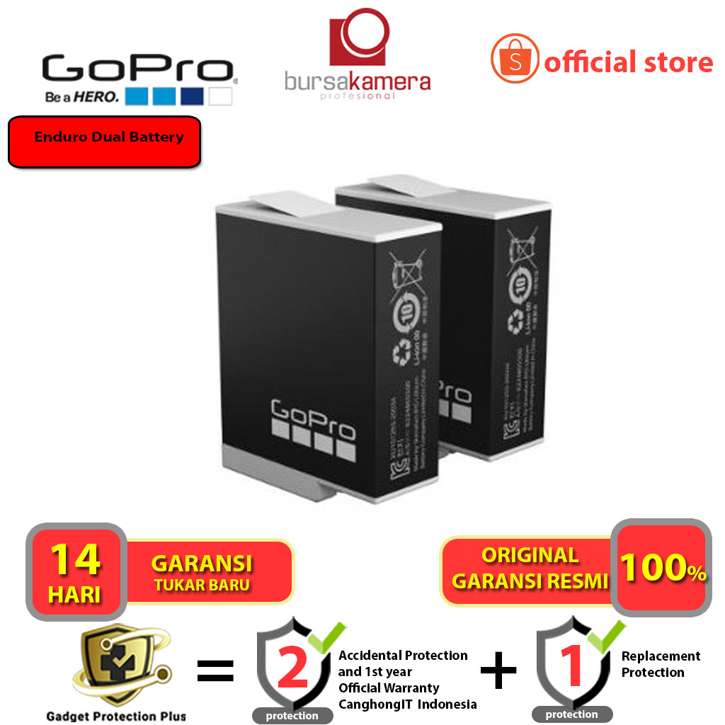 Jual GoPro Enduro Dual Battery HERO10 HERO9 Black | Shopee Indonesia