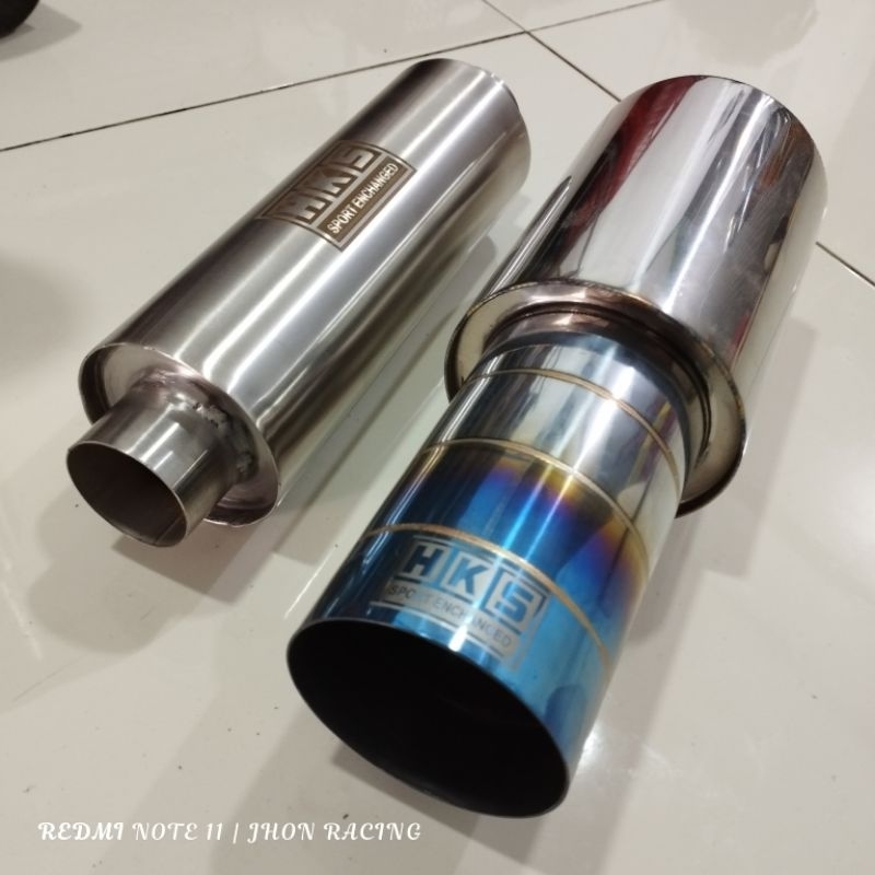 Jual Knalpot Mobil Hks Plong Stainless Fullsetresonator Suara Bas Kering Shopee Indonesia