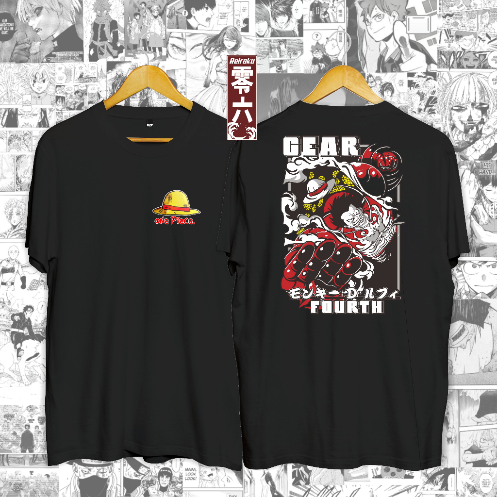 Jual Gear Fourth D Luffy One piece kaos anime kaos manga kaos unyu kaos ...