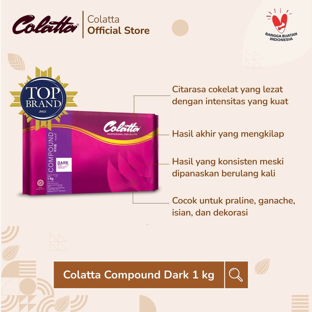 Jual colatta dark compound 1kg | Shopee Indonesia