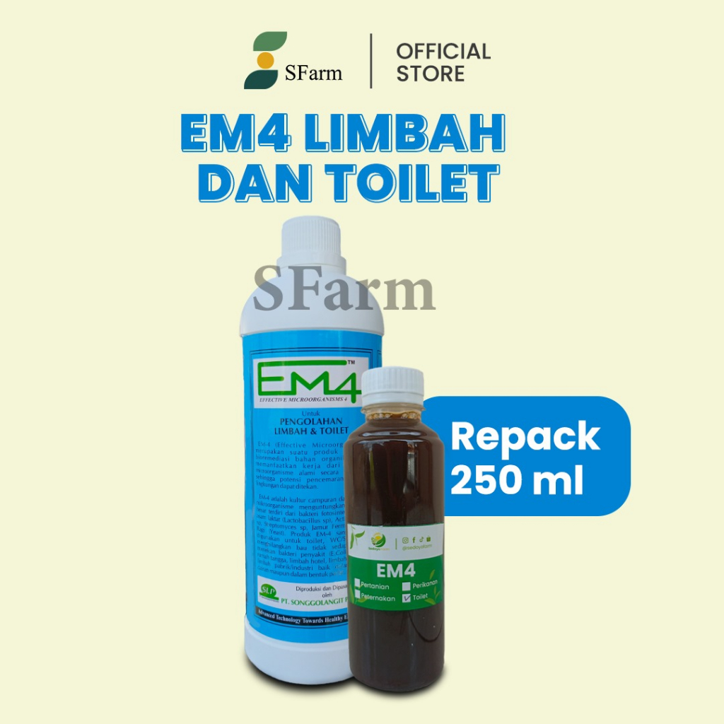 Jual EM4 Pengolah Limbah dan Toilet REPACK 250ml | Shopee Indonesia