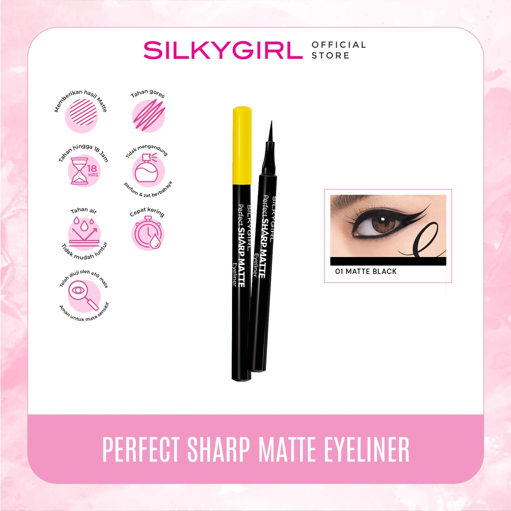 Jual SilkyGirl Perfect Sharp Matte Eyeliner (EyeLiner Spidol) WATERPROOF Shopee Indonesia