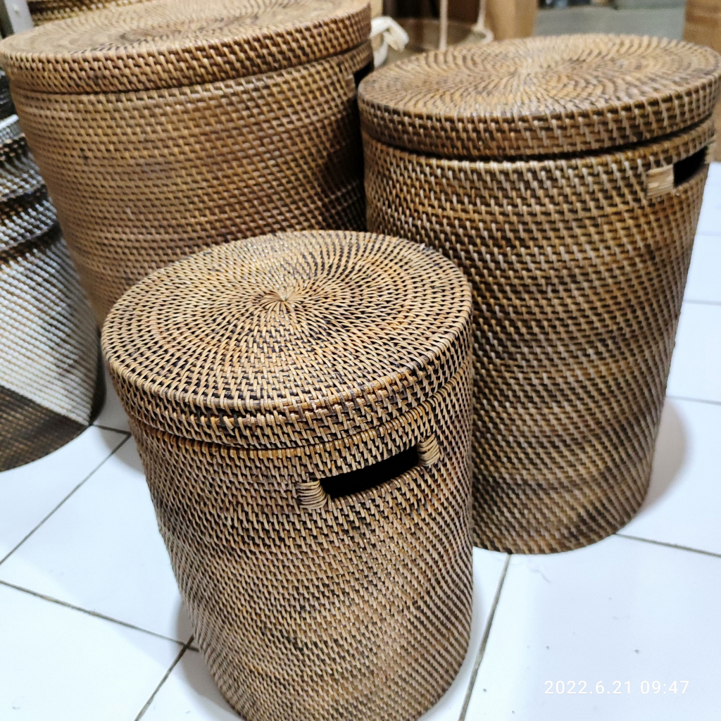 Jual laundry basket rotan rattan | Shopee Indonesia