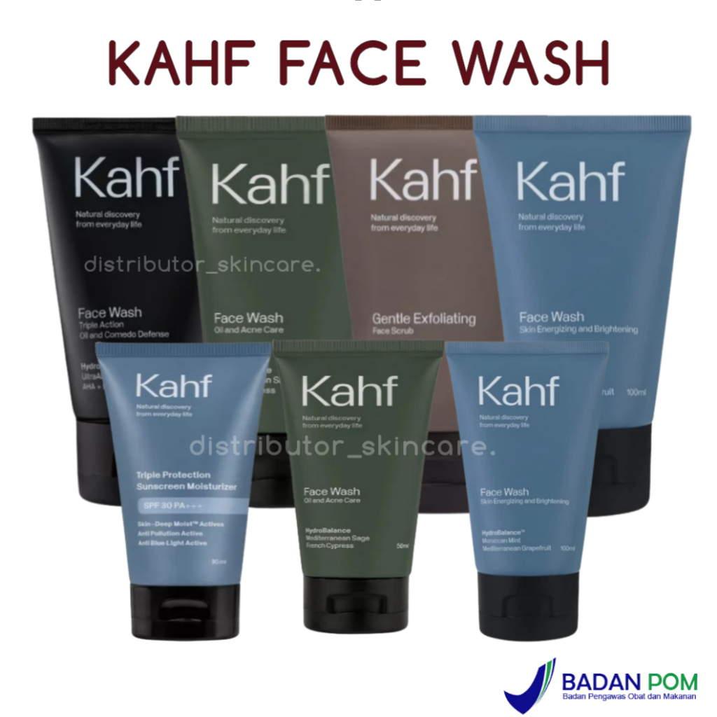 Jual KAHF FACE WASH 100 ML / SABUN WAJAH PRIA / Face Scrub / deodorant