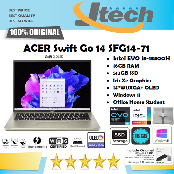 Jual Acer Swift Go Oled Special Edition Sfg I H Gb