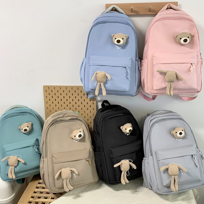 Mismi Martha Bag Tas Ransel Wanita Korean Style Tas Sekolah Backpack Perempuan Trendy 36M