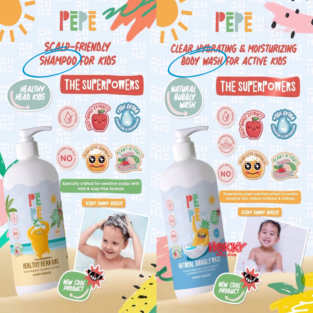 Jual PEPE Kids Sabun Mandi Moisturiser Natural dan Shampoo Untuk Anak