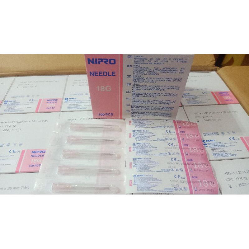 Jual Jarum Fashdu 18g merk Nipro isi 10pc | Shopee Indonesia