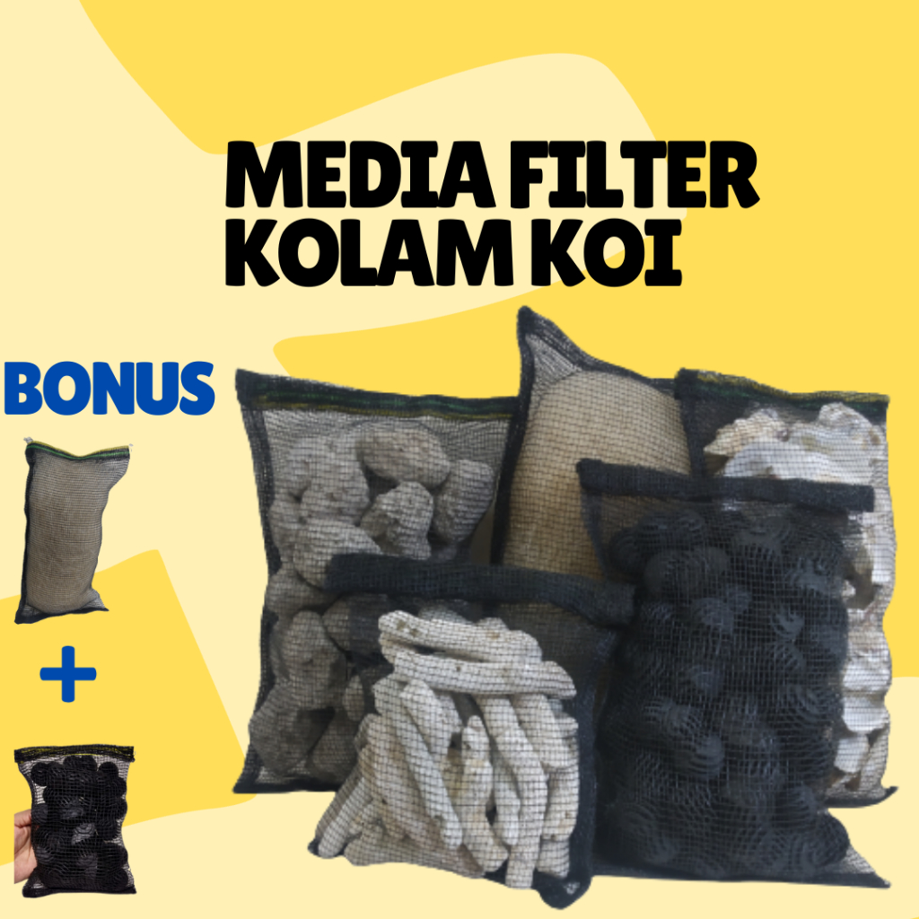 Jual media filter kolam koi lengkap kimiawi biologis mekanis jaring