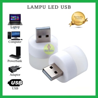 Jual LAMPU LED USB MINI NIGHT LIGHT BULAT/LAMPU BACA TIDUR