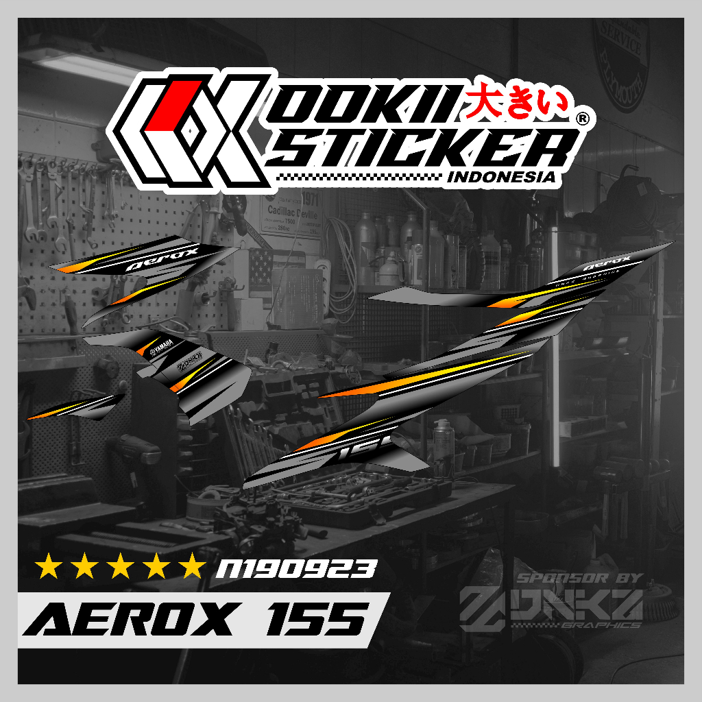 Jual Stiker Aerox 155 Decal Striping Aerox 155 Premium Racing N190923 ...