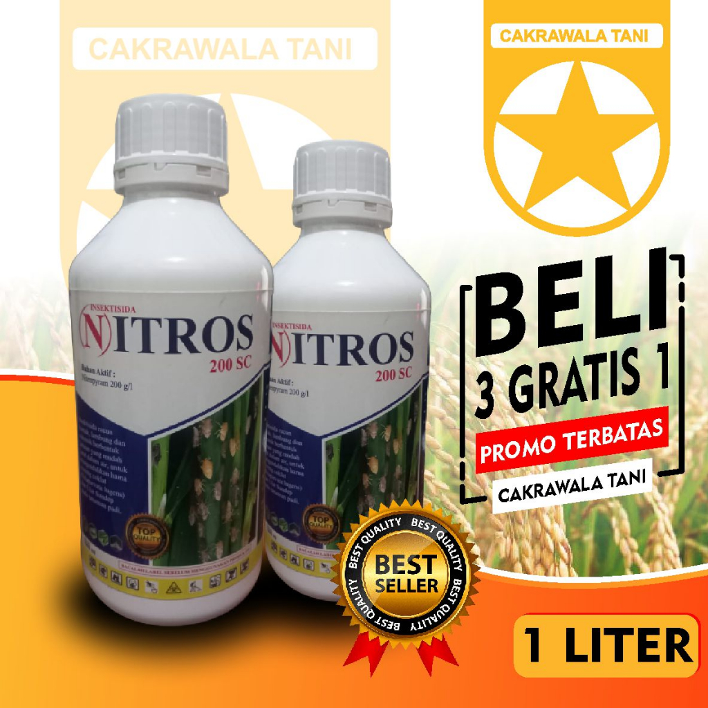 Jual NITROS 200SC 1L INSEKTISIDA NITENPYRAM 200 g/l abamektin