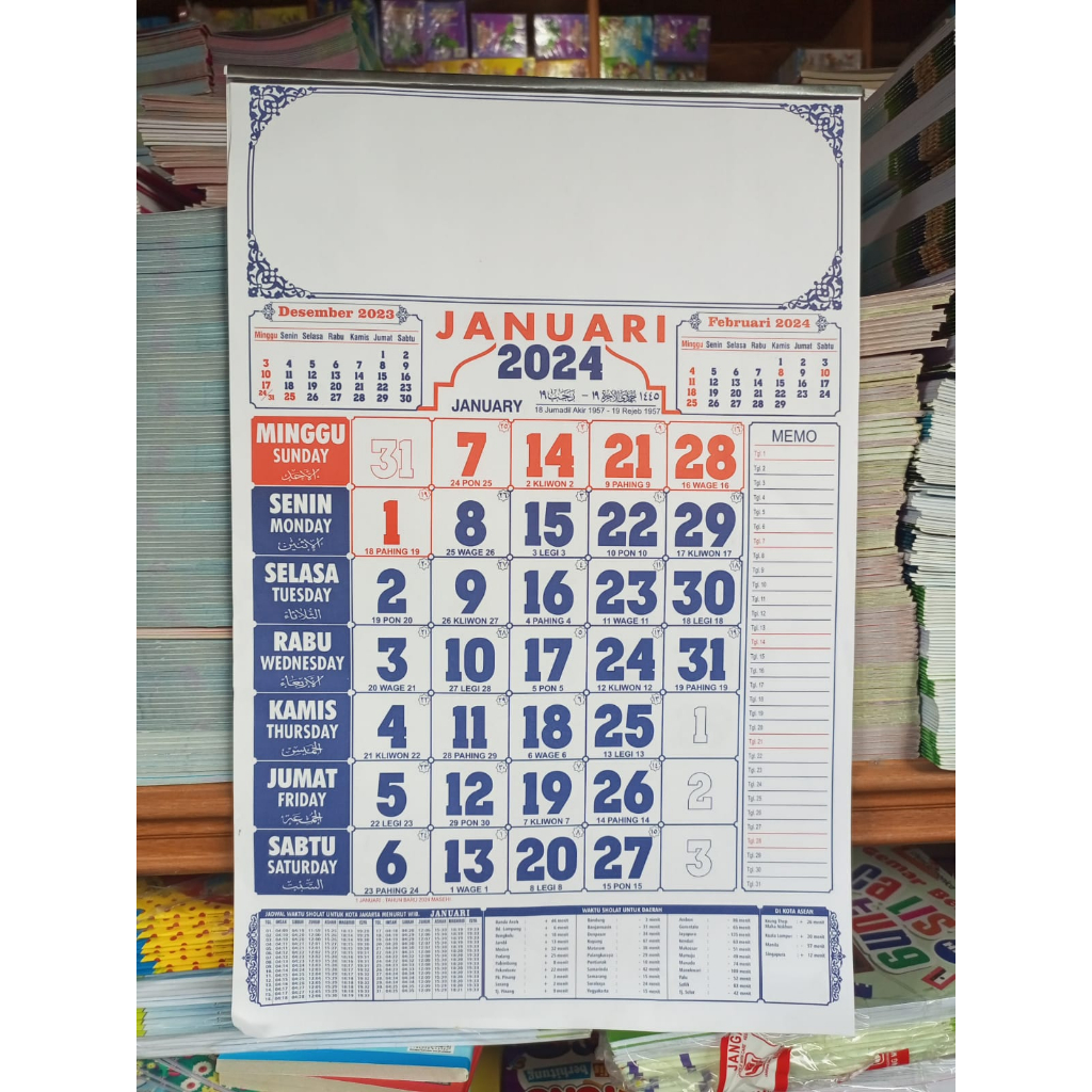 Jual KALENDER DINDING KALENDER KERJA UKURAN KECIL TAHUN 2024 TERBARU
