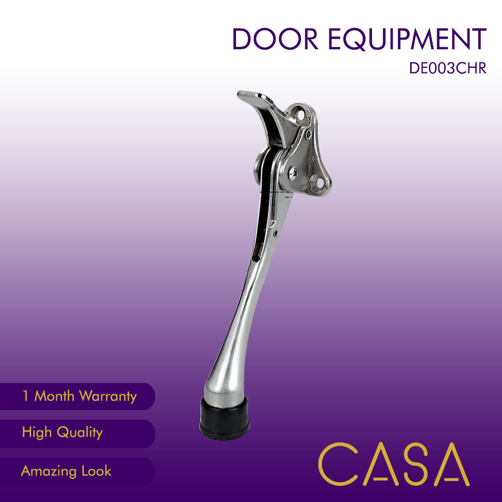 Jual CASA Kick Down Door Stopper Heavy Doors Anti Tabrak Kuat Silver